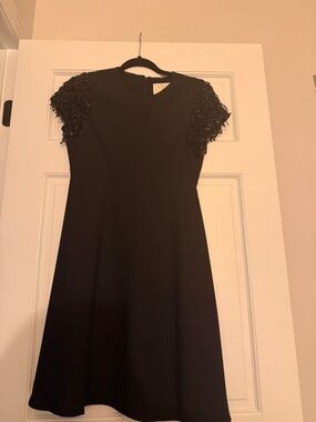 kate spade Black Dress with Gold Logo Label